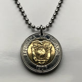 1996 Ecuador 1000 Sucres coin pendant necklace jewelry escudo Ecuatoriano Quito Cuenca Ibarra Los Ríos Azuay Tungurahua Cotopaxi Imbabura Sucumbíos n001601