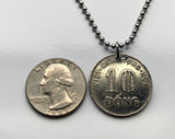 1964 South Vietnam 10 Dong coin pendant rice plant Hanoi Hoi An Da Nang, Hue, Nha Trang, Sapa, Phu Quoc, Phan Thiet Hạ Long Bay n000295