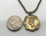 1944 British Ceylon Sri Lanka 10 Cent coin pendant Colombo Kaduwela Maharagama Kesbewa Dehiwala Mount Lavinia Moratuwa Negombo Kotte Kalmunai Kandy Sinhala Eelam Tamils Sigiriya Anuradhapura n000932