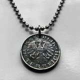 1948 Austria Osterreich 10 Groschen coin pendant Austrian eagle Vienna Habsburg shield Salzburg Graz Innsbruck Carinthia Styria Klagenfurt Villach Sankt Pölten Linz Tyrol Wels Dornbirn Wiener n000436