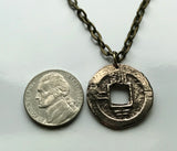 antique! 1727 Korea 1 Mun cash coin pendant Korean jewelry Seoul Busan Incheon Daegu Daejeon Sang Pyong Hun mint treasury Tong Bo Hangul Hanja Joseon Kingdom Baekje Goguryeo Silla n002173c
