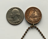 1979 Kolumbien 2 Pesos Münzanhänger Kolumbianer Simon Bolivar Medellin Cali Bogota Pereira Columbia Parcero Santander Parcero n002806