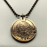 1934 Afghanistan 25 Pul coin pendant Kabul Nangarhar Balkh Ghazni Faryab Takhar Badakhshan Tajiks Puli Khumri Tajik shahada Islamic n003066