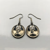 Bermuda 1 Cent coin earrings Bermudian Lily Lilies flowering plant Hamilton St George's blossom floral botanical bouquet British West Indies Parish Church Bay Park Davids Island e000020