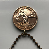 1944 USA Philippines 1 Centavo coin pendant necklace jewelry Filipino Pilipinas eagle Manila Pinoy MIMAROPA Region Caraga Calabarzon World War 2 n000419