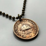 1908 Hungary Magyars 2 Filler coin pendant necklace jewelry Hungarian Holy Crown of Saint Stephen Szent Korona Budapest Debrecen Szeged Miskolc Pécs Győr Gellért Hill Nyíregyháza Jászság Fejér Hajdú-Bihar n000889