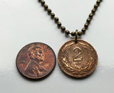 1908 Hungary Magyars 2 Filler coin pendant necklace jewelry Hungarian Holy Crown of Saint Stephen Szent Korona Budapest Debrecen Szeged Miskolc Pécs Győr Gellért Hill Nyíregyháza Jászság Fejér Hajdú-Bihar n000889