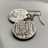 1940 España España 10 Centimos moneda pendientes escudo Español Madrid Barcelona Murcia Asturias Catalana Las Palmas Vigo Gijón Ibiza Oviedo e000376