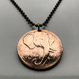 1950 Somalia 5 Centesimi Münze Anhänger Halskette Schmuck Somalischer Elefant Mogadischu Hargeisa Bosaso Horn von Afrika Galkayo Borama Burao Kismayo Merca Afgooye Dhambalin Barawa Hafun Somaliland Puntland Gondershe n000852