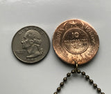 1950 Somalia 5 Centesimi Münze Anhänger Halskette Schmuck Somalischer Elefant Mogadischu Hargeisa Bosaso Horn von Afrika Galkayo Borama Burao Kismayo Merca Afgooye Dhambalin Barawa Hafun Somaliland Puntland Gondershe n000852