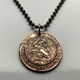 1880 Netherlands 2-1/2 Cents coin pendant Dutch lion Amsterdam Utrecht Holland Rotterdam The Hague Eindhoven Groningen Tilburg Leiden Nederlanden Groningen Almere Stad Breda Nijmegen Gouda n001216
