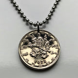 1922 Czechoslovakia 50 Haleru coin pendant Czech lion Slovak shield Prague Praha Charles Bridge Bohemia Bratislava Moravia Czech Silesia Brno Karlštejn Castle Kutná Hora Hradčany n000183