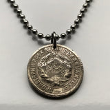 1932 USSR CCCP Soviet Union Communist Russia 15 Kopeks coin pendant necklace socialist Moscow Saint Petersburg Vladimir Lenin Stalin Karl Marx February Revolution comrades n003431