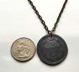 1818 Russia 2 Kopecks coin pendant Russian eagle Moscow Novosibirsk Sochi Slavic Volgograd Red Square Omsk Samara Siberia Rus Tatars n001646