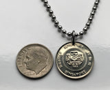 1986 to 1993 Singapore 10 Cents coin pendant Star Jasmine flower Lion City Bedok tiger Singapura Chinese Singaporean necklace asian n000186