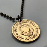 1973 Yugoslavia 20 Para Serbia Croatia Belgrade Bosnia coin pendant Herzegovina Slovenia Srbija Balkans South Slavic n001157