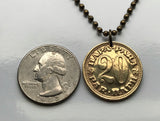 1973 Yugoslavia 20 Para Serbia Croatia Belgrade Bosnia coin pendant Herzegovina Slovenia Srbija Balkans South Slavic n001157