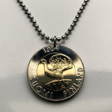 1993 Finland Suomi 10 Markkaa coin pendant necklace jewelry Finnish Capercaillie bird Helsinki Espoo Finnic Tampere Vantaa Oulu Turku Lahti Savonlinna Rovaniemi Mikkeli Uusimaa Pirkanmaa Jyväskylä Porvoo Nordic n000325