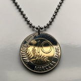 1993 Finland Suomi 10 Markkaa coin pendant necklace jewelry Finnish Capercaillie bird Helsinki Espoo Finnic Tampere Vantaa Oulu Turku Lahti Savonlinna Rovaniemi Mikkeli Uusimaa Pirkanmaa Jyväskylä Porvoo Nordic n000325