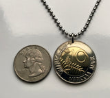 1993 Finland Suomi 10 Markkaa coin pendant necklace jewelry Finnish Capercaillie bird Helsinki Espoo Finnic Tampere Vantaa Oulu Turku Lahti Savonlinna Rovaniemi Mikkeli Uusimaa Pirkanmaa Jyväskylä Porvoo Nordic n000325