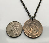 ¡antigüedad! 1905-1908 Imperio de China 10 Collar con colgante de moneda en efectivo Dragón azul chino Da-Qing Tongbi Guangxu Dinastía Qing Tai Ching Ti Kuo Manchu Beijing Guangzhou Guangdong Jiangsu Hubei Anhui n002215