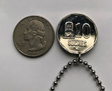 1991 Ecuador 10 Sucres coin pendant escudo aguila Ecuatoriano eagle Ecuadorian flags bandera Quito Ship Guayaquil Cuenca necklace n001612