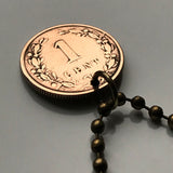 1899 Niederlande Nederland 1 Cent Münze Anhänger Halskette Schmuck Niederländischer Löwe Amsterdam Utrecht Groningen Almere Stad Breda Nijmegen Gouda Muiden n000445