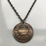 antique! 1867 Romania 10 Bani coin pendant Romanian lion crown Bucharest Wallachia Moldavia Transylvania Cluj Napoca Iasi Constanta Timisoara Brasov Craiova Galati Oradea Ploiesti Braila Sibiu Bran Dracula's castle Vlad the Impaler Vlachs n001609