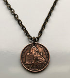 1909 Belgium 2 Centimes coin pendant necklace Belgian lion Brussels Antwerp Bruges Ghent Liège Mons Flanders Flemish Hasselt Kortrijk Ostend Ypres Dinant Ardennes n003230