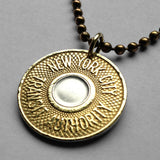 USA 1986-1989 New York City Subway Train token coin pendant Manhattan Brooklyn Queens Bronx NYC Times Square Fifth Avenue 42nd street Central Park Madison Ave Rockefeller Center Wall Street n003204