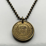 MBTA Massachusetts Bay Transportation Authority Subway train transit T Token coin pendant Boston Massachusetts initial T necklace n001072