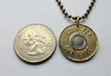 USA 1986-1989 New York City Subway Train token coin pendant Manhattan Brooklyn Queens Bronx NYC Times Square Fifth Avenue 42nd street Central Park Madison Ave Rockefeller Center Wall Street n003204