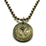 USA NYC 1953-1970 New York City Subway transit token coin pendant Manhattan Brooklyn Bronx Queens E F R trains railroad transportation n003226