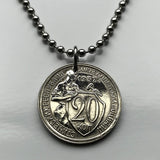 Moneda colgante de 20 kopeks de la URSS CCCP de 1932, Rusia comunista, Unión Soviética, Moscú, socialista, Sochi, Rossiya, Lenin, Stalin, Marx, martillo y hoz n.º 001132