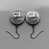 1940 España Spain 10 Centimos coin earrings escudo Español Madrid Barcelona Murcia Asturias Catalan Las Palmas Vigo Gijón Ibiza Oviedo e000376