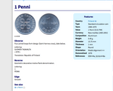 Finland Suomi 1 Penni coin earrings Finnish Saint Hannes cross hannunvaakuna Helsinki Looped square Finnic Uusimaa Pirkanmaa Jyväskylä valknute Saint John's Arms sankthanskors Apple command key e000262