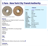 USA 1995-2003 New York City Subway transit token coin earrings Manhattan Times Square Queens Bronx Brooklyn Staten Island NYC E F R trains railroad transportation e000279…