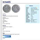 1993 Czechia 50 Haleru coin pendant jewelry Czech lion Prague Brno Bohemia Moravia Silesia Ostrava Plzeň Liberec Charles Bridge Olomouc Ústí nad Labem Kutná Hora Český Krumlov České Budějovice n002565