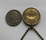 1965 Chile 10 Centimos coin key chain condor Chileno Santiago Antofogasta Rancagua Coquimbo Temuco Andes Tarapacá necklace k000019