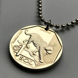2018 Peru 1 Sol coin pendant jaguar Amazon jungle leopard tiger lion llama alpaca vicuña Cuzco Lima Machupichu Inca Nazca n002820