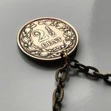 1881 Netherlands 2-1/2 Cents coin pendant necklace jewelry Dutch lion Amsterdam Utrecht Holland Rotterdam The Hague Eindhoven Groningen Tilburg Leiden Nederlanden Groningen Almere Stad Breda Nijmegen Gouda n001216
