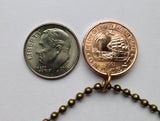 1972 Liberia 1 Cent coin pendant cute African elephant safari jungle Monrovia Montserrado County Gompa City Gbezohn Grand Bassa Kpelle Black American Bassa Grebo people Nimba Liberian Kreyol Gbarnga Buchanan Ganta USA colonization n000785