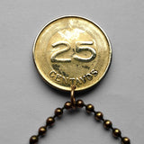 1979 Kolumbien 25 Centavos Münzanhänger Simón Bolívar Bogotá Cali Pereira Soledad Ibagué Santander Caldas Leticia Columbia Parcero n001740