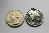 1971 Gambia 25 Bututs coin pendant Oil palm tree West Africa Banjul Serekunda Brikama Kanifing Basse Santa Su Kerewan Janjanbureh Kuntaur Mansa Konko Soma Dawda Jawara Domodah Mandinka Senegal n000738
