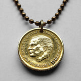 1991 Sweden Sverige 10 Kronor coin pendant Swedish crown Tre Kroner Stockholm Västerås Helsingborg Norrköping Smolandia Nordic Norsemen n001667