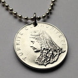 1976 Turkey 50 Kurus coin pendant Anatolic Turkish bride Istanbul Kına Gecesi wedding groom Henna Night Bodrum Fethiye crescent star n000390