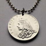 1976 Turkey 50 Kurus coin pendant Anatolic Turkish bride Istanbul Kına Gecesi wedding groom Henna Night Bodrum Fethiye crescent star n000390
