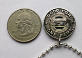 USA Ohio Canton City Lines bus Token coin pendant necklace jewelry Good For One Fare necklace vintage relic transit souvenir exonumia n001845