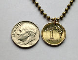 1993 Poland Polska 1 Grosz coin pendant necklace jewelry Polish white eagle Warsaw Kraków Poznań Pole Polak Slavic West Slavs Oświęcim n001371