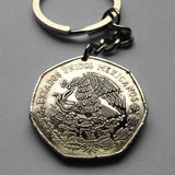 1976 Mexico 10 Pesos coin pendant Mexican eagle Cancun Tijuana Veracruz Toluca Chiapas Pachuca Morelia Durango Guadalajara n002008